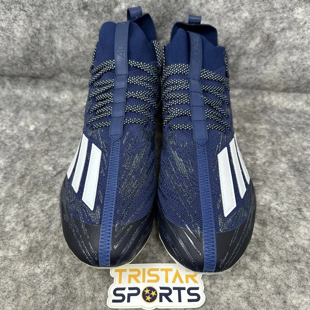 Adidas Adizero Primeknit Football Cleats Mens Size 12.5 Navy White GV9623